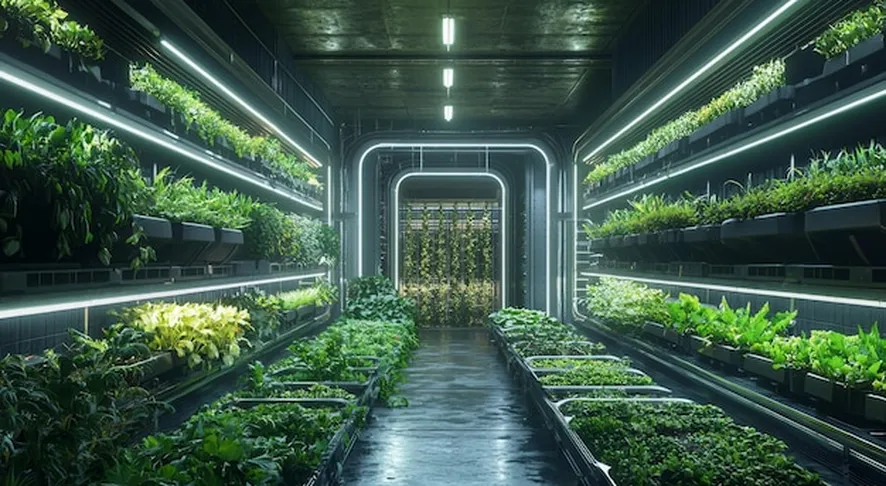 greenhouse vertical garden LED lights